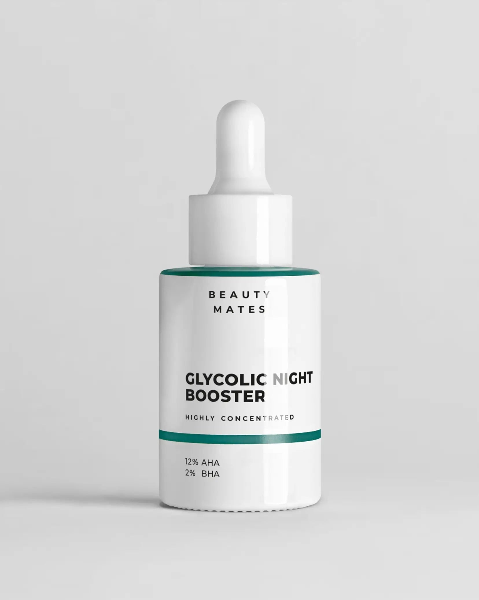 Beauty Mates Glycolic Night Booster - Hochkonzentriertes Nachtserum mit 12% AHA und 2% BHA